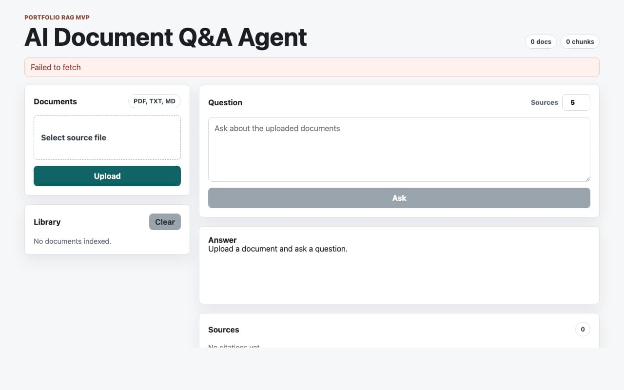 AI Document Q&A Agent project preview